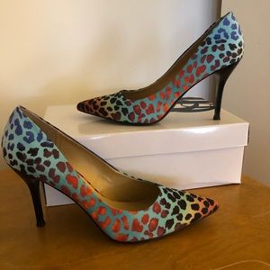 Nine West Multi Color Cheetah Pump